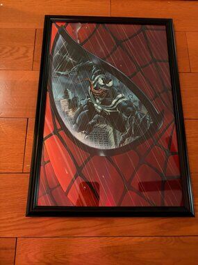 Marvel Venom Framed Art Print - Spider-Man Villain Wall Decor Black Frame